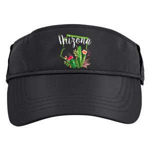 Cute Love State Of Arizona Blooming Cactus Flowers Adult Drive Performance Visor