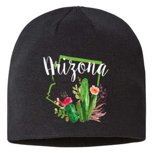 Cute Love State Of Arizona Blooming Cactus Flowers Sustainable Beanie