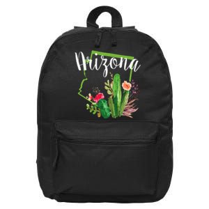 Cute Love State Of Arizona Blooming Cactus Flowers 16 in Basic Backpack