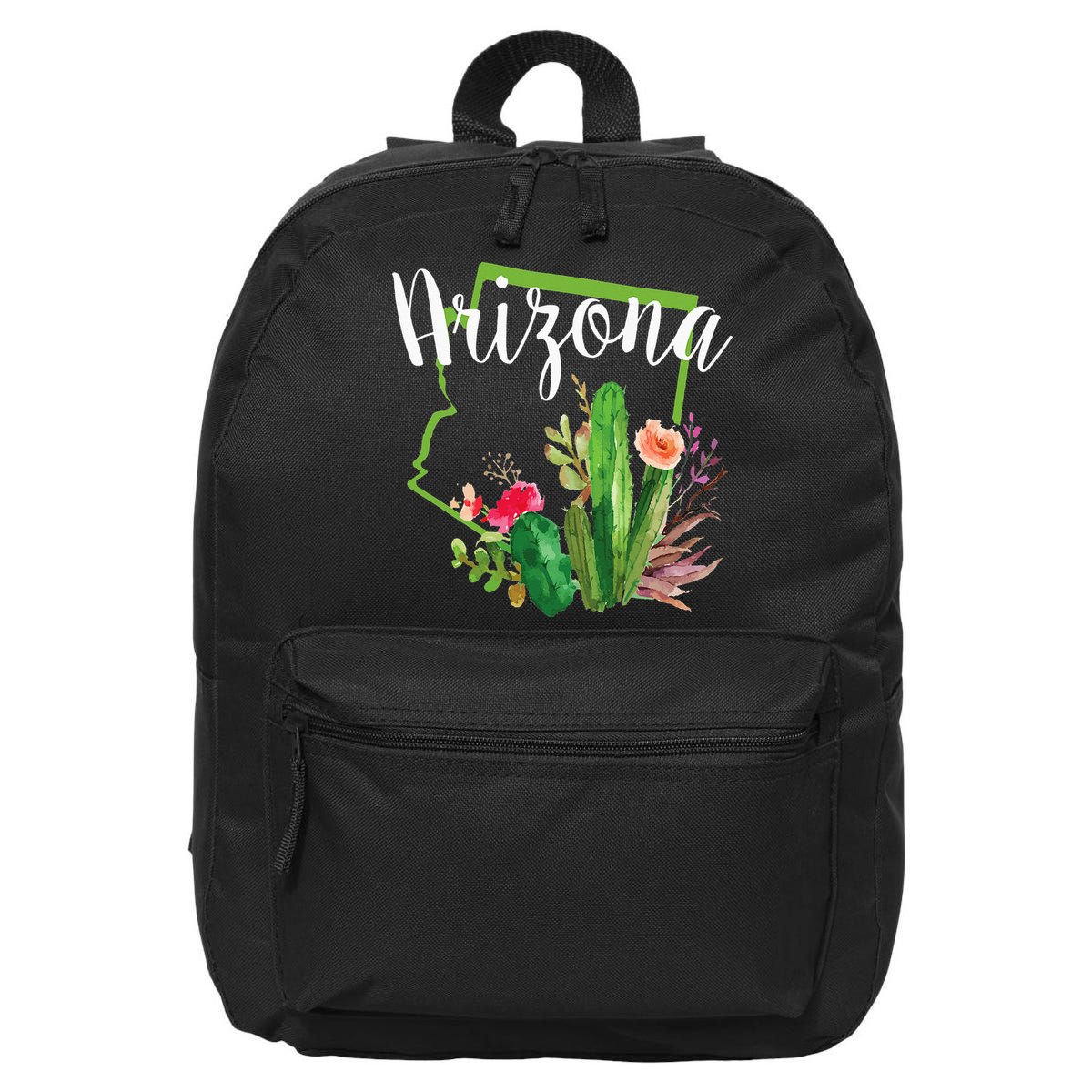 Cute Love State Of Arizona Blooming Cactus Flowers 16 in Basic Backpack