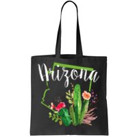 Cute Love State Of Arizona Blooming Cactus Flowers Tote Bag