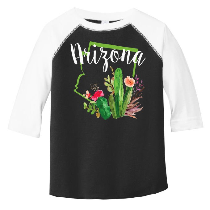 Cute Love State Of Arizona Blooming Cactus Flowers Toddler Fine Jersey T-Shirt