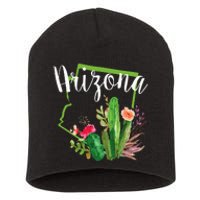 Cute Love State Of Arizona Blooming Cactus Flowers Short Acrylic Beanie