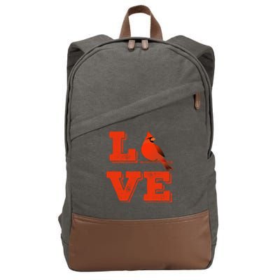 Classic Love St Louis Missouri Baseball Fan Retro Gift Cotton Canvas Backpack