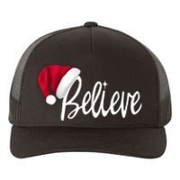 Christmas Long Sleeve TShirt Believe In Santa Claus Shirt Yupoong Adult 5-Panel Trucker Hat