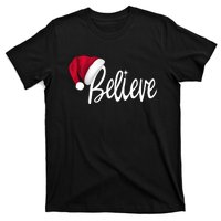 Christmas Long Sleeve TShirt Believe In Santa Claus Shirt T-Shirt