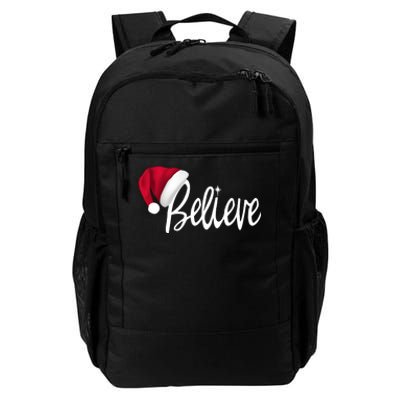 Christmas Long Sleeve TShirt Believe In Santa Claus Shirt Daily Commute Backpack