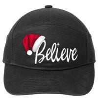 Christmas Long Sleeve TShirt Believe In Santa Claus Shirt 7-Panel Snapback Hat