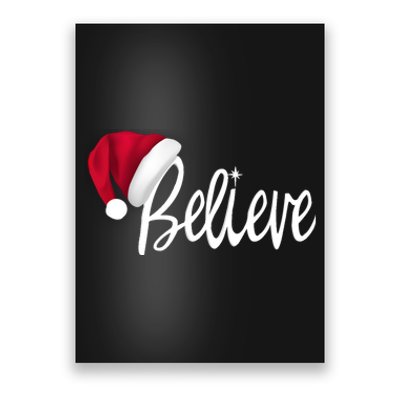 Christmas Long Sleeve TShirt Believe In Santa Claus Shirt Poster