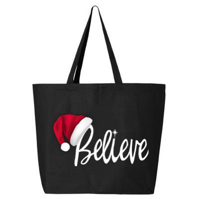 Christmas Long Sleeve TShirt Believe In Santa Claus Shirt 25L Jumbo Tote