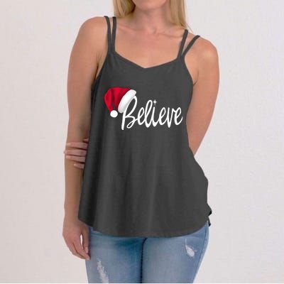 Christmas Long Sleeve TShirt Believe In Santa Claus Shirt Women's Strappy Tank