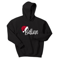 Christmas Long Sleeve TShirt Believe In Santa Claus Shirt Kids Hoodie