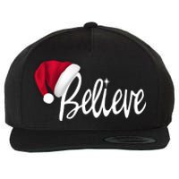 Christmas Long Sleeve TShirt Believe In Santa Claus Shirt Wool Snapback Cap