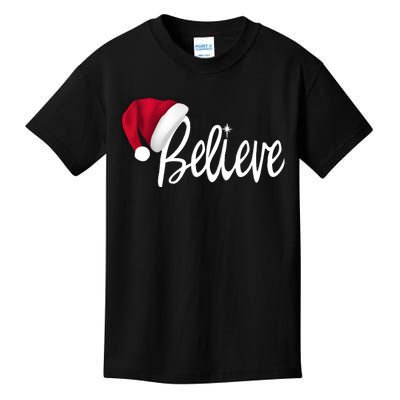 Christmas Long Sleeve TShirt Believe In Santa Claus Shirt Kids T-Shirt