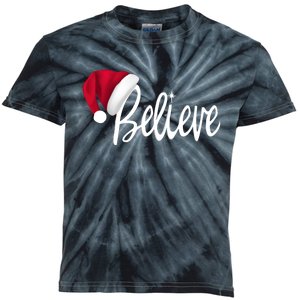 Christmas Long Sleeve TShirt Believe In Santa Claus Shirt Kids Tie-Dye T-Shirt