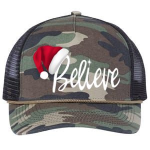 Christmas Long Sleeve TShirt Believe In Santa Claus Shirt Retro Rope Trucker Hat Cap