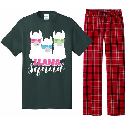 Cute Llama Squad Retro 80s Style Gift Pajama Set