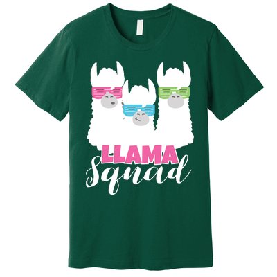 Cute Llama Squad Retro 80s Style Gift Premium T-Shirt