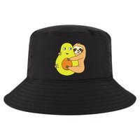 Cute Lazy Sloth Animal Avocado Lover Hugging Cool Comfort Performance Bucket Hat