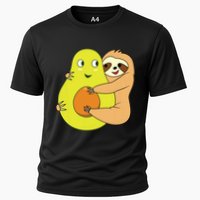 Cute Lazy Sloth Animal Avocado Lover Hugging Performance Shirt