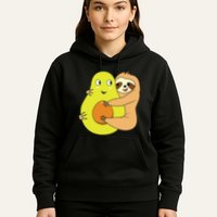 Cute Lazy Sloth Animal Avocado Lover Hugging Hoodie