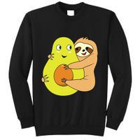 Cute Lazy Sloth Animal Avocado Lover Hugging Sweatshirt