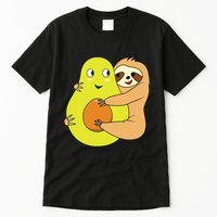 Cute Lazy Sloth Animal Avocado Lover Hugging Tall T-Shirt