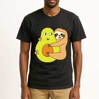 Cute Lazy Sloth Animal Avocado Lover Hugging Tall T-Shirt