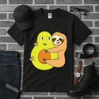 Cute Lazy Sloth Animal Avocado Lover Hugging Tall T-Shirt