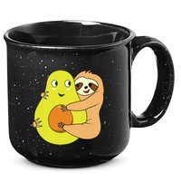 Cute Lazy Sloth Animal Avocado Lover Hugging 15oz Campfire Ceramic Mug
