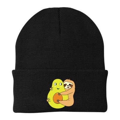 Cute Lazy Sloth Animal Avocado Lover Hugging Beanie