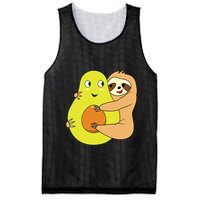 Cute Lazy Sloth Animal Avocado Lover Hugging Mesh Reversible Basketball Jersey Tank