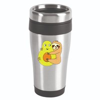 Cute Lazy Sloth Animal Avocado Lover Hugging 16oz Travel Tumbler