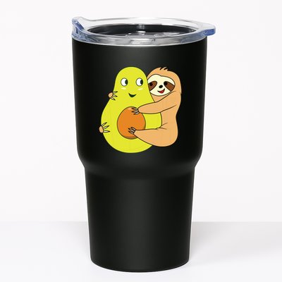 Cute Lazy Sloth Animal Avocado Lover Hugging Tumbler