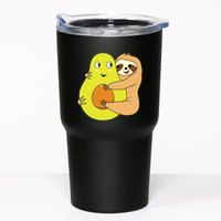 Cute Lazy Sloth Animal Avocado Lover Hugging Tumbler