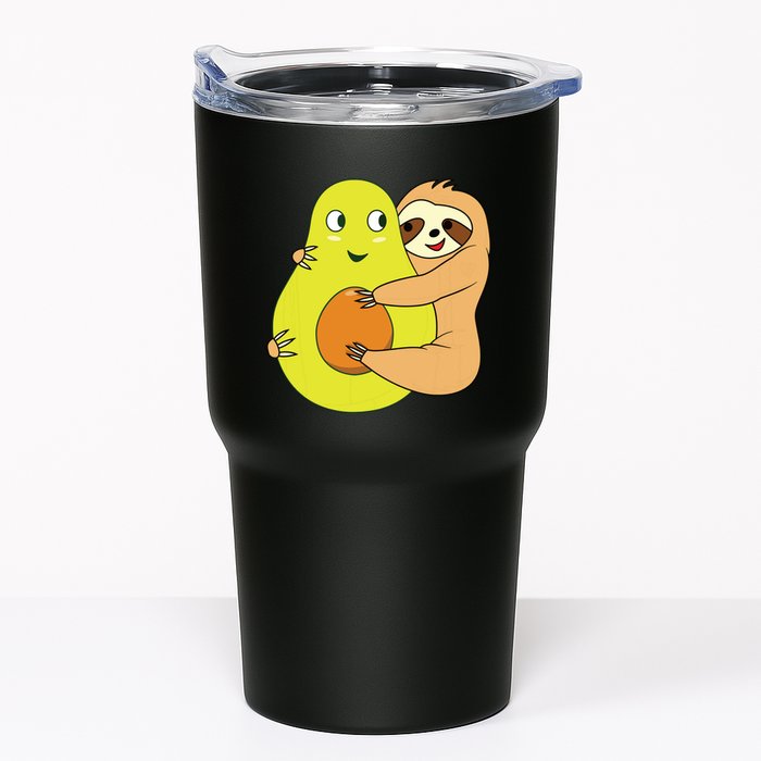 Cute Lazy Sloth Animal Avocado Lover Hugging Tumbler