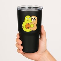 Cute Lazy Sloth Animal Avocado Lover Hugging Tumbler