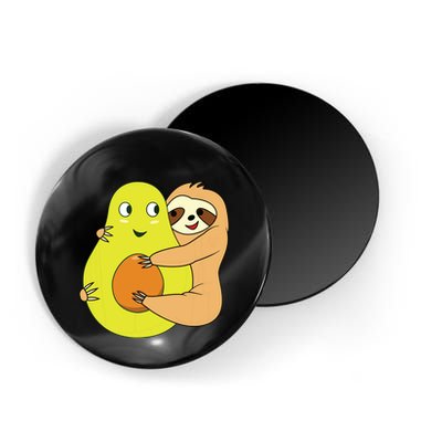 Cute Lazy Sloth Animal Avocado Lover Hugging Magnet