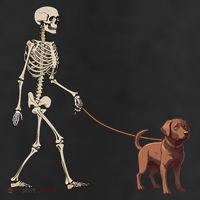 Chocolate Labrador Skeleton Dog Walking Halloween Cool Comfort Performance Bucket Hat