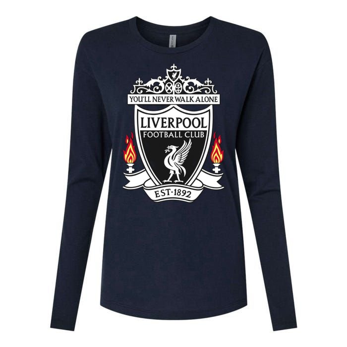 Cool Liverpool Soccer Name Team Club Jersey Womens Cotton Relaxed Long Sleeve T-Shirt