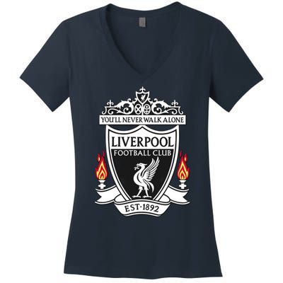 Cool Liverpool Soccer Name Team Club Jersey Women's V-Neck T-Shirt