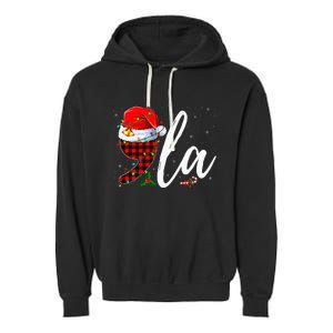 Comma La Santa Hat Kamala Harris 2024 Voting Christmas 2024 Garment-Dyed Fleece Hoodie