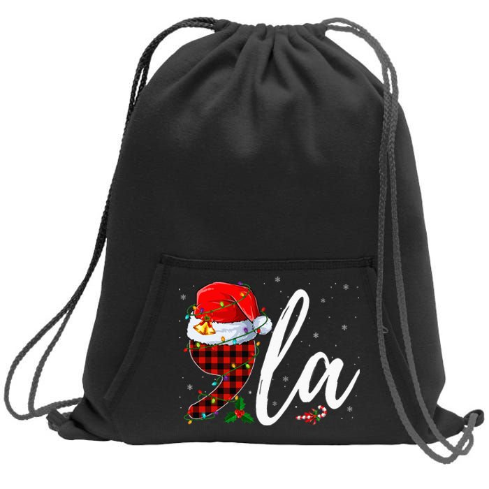 Comma La Santa Hat Kamala Harris 2024 Voting Christmas 2024 Sweatshirt Cinch Pack Bag