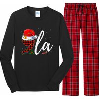 Comma La Santa Hat Kamala Harris 2024 Voting Christmas 2024 Long Sleeve Pajama Set