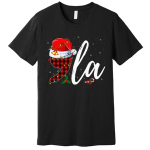 Comma La Santa Hat Kamala Harris 2024 Voting Christmas 2024 Premium T-Shirt