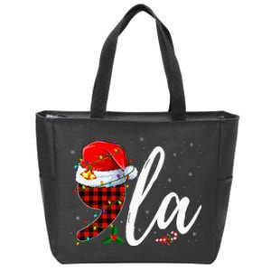 Comma La Santa Hat Kamala Harris 2024 Voting Christmas 2024 Zip Tote Bag