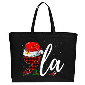 Comma La Santa Hat Kamala Harris 2024 Voting Christmas 2024 Cotton Canvas Jumbo Tote