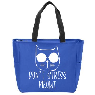 Cat Lover Store Gift Don´t Stress Meowt Cat Gift Zip Tote Bag