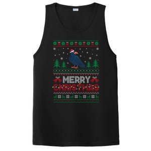 Crow Lovers Santa Hat Funny Christmas Tree Lights PosiCharge Competitor Tank