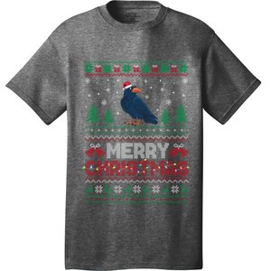 Crow Lovers Santa Hat Funny Christmas Tree Lights T-Shirt